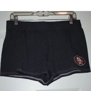 NFL San Francisco NFL 49ers  Black Gray Shorts with SF Logo Size L